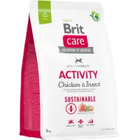 Brit CARE Dog Sustainable Activity chicken insects - poulet &amp; insectes pour chiens adultes actifs - 3 kg