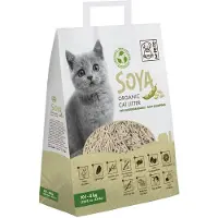 M PETS Litière pour chat en Soya Organic - 4 kg - 10 L - Parfum de thé
