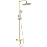 Laveo RUBIO PVR_6GOB Mitigeur de douche avec ensemble, or blanc