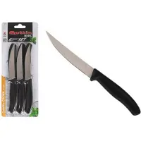 Quttin Set avec 6 couteaux à steak à lame de base 11 cm argent Argent Taille unique