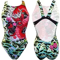 Turbo Red Dragon Swimsuit Multicolore 4XL Femme