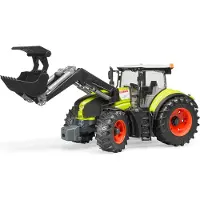 BRUDER Claas Axion 950 Tractor With Front Loader 03013 Doll Argenté