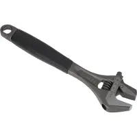 Bahco Phosphated With Ergo Rubber Handle Central Knurled Wheel And Reversible Jaw English 35 Mm Adjustable Wrench Argenté