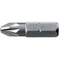 Stanley Embouts de vissage - - PZ2 - 25mm - 25 embouts - 1/4'' standard