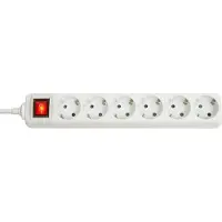 Lindy multiprise Schuko 6 positions avec interrupteur