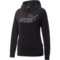 Puma Femmes, Pull-over, Sweat à capuche en velours ESS, Noir, (M)