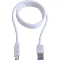 LMP Câble -USB-C (m) vers USB-A (m), 10G/3A, résistance 56k, boîtier aluminium, 1m, argenté