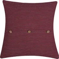 Beliani Coussin Campanula 45 X 45 Cm À Rayure Rouge