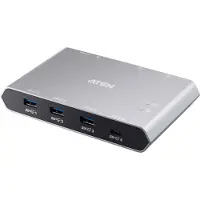 Aten US3342 Commutateur de partage 2 ports USB 3.2 USB-C Gen 2 avec Power Pass-through