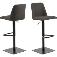 Ebuy24 Avanja tabouret de bar fonction pivotante, cartouche de gaz gris.