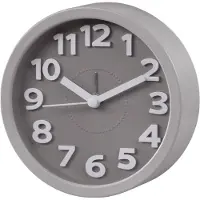 Hama Réveil Retro, rond Taupe, silencieux 186324