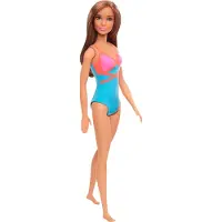 Barbie Mattel GHW37 Poupée Beach (rose, bleu)