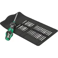 Wera Jeu dembouts Kompakt Turbo 1 05057482001 18 pièces avec tournevis porte-embout, avec adaptateur couple, mandrin à s