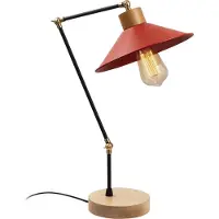 Opviq , Manavgat- Manavgat NOR, rouge, lampes de bureau, corps en métal