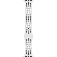 Apple Bracelet Nike Sport pour Watch Series 1 t/m 11 / SE / Ultra (44/45/46/49 mm) - Taille S/M/L - Pure Platinum / Black