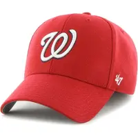 47 Brand Casquette ajustable rouge des Nationals de Washington, 6 panneaux MVP
