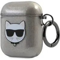Karl Lagerfeld Kla2Uchgk Airpods 1/2 Cover Black/Black Glitter Choupette