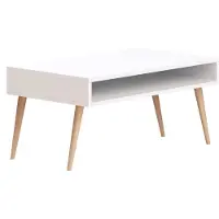Skye Decor , Via, table basse, blanc, 100 % PANNEAUX DE SPANCE REVÊTUS DE MÉLAMINE, 80 x 45 x 53,6 cm