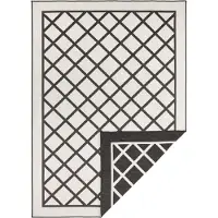 Hanse Home Tapis Twin Supreme 103425 Sydney noir crème, 160 x 230 cm – pour l'extérieur et l'intérieur