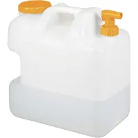 Relaxdays - Bidon D'Eau Avec Robinet, 25 Litres, Plastique Sans Bpa, Couvercle, Poignée, Réservoir, Blanc/orange