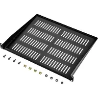 Renkforce RF-3432152 48,30cm (19") Tablette d'appareillage pour armoire réseau 1 UH Convient pour profondeur d'armoire : à partir de 400 mm Noir (RF-3432152)