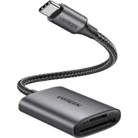 UGREEN USB-C Card Reader CM401 (USB-C), Lecteur de carte mémoire, Noir, Gris, Argent