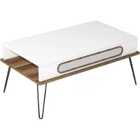 Skye Decor , Ekol - Blanc, Tables basses, Blanc, 105 x 45,8 x 56 cm