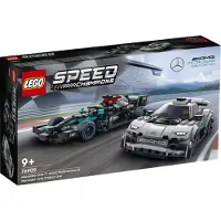 LEGO Speed Champions Mercedes-AMG F1 W12 E Performance & Mercedes-AMG Project One, kit pour 2 voitures de course, modèles réduits pour enfants 76909