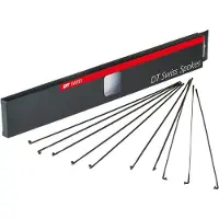 Dt Swiss Blade Dt Aerolite Spokes 20 Units Noir 2.0 x 0.9 x 284 mm