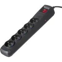ActiveJet Acp-5gn Rack Power Strip 5 Outlets Rack Power Strip 8 Outlets 5 M Noir One Size / EU Plug 220V