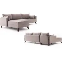 Atelier Del Sofa , Bella- BLC1512, Sahne, Canapés-lits, Cadre : Bois / MDF