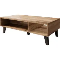 CARUNO Table de salon NORD 110 cm chêne votan/anthracite