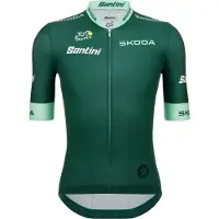 Santini Tour De France Official Best Sprinter Short Sleeve Jersey Vert L Homme
