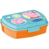 Pipsa Possu Peppa Pig Schorsch et Peppa - Boîte à lunch, Lunch box, Orange, Bleu