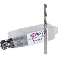 Ks Tools Lot de 10 forets HSS-G meulés 4,5mm
