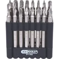 Ks Tools Jeu d'embouts 1/4" avec embouts de sécurité, longueur 75 mm, 32 éléments.