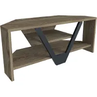 Skye Decor , Karin - Walnut, Black, Table de télévision, noyer, 100 % PANNEAUX DE SPANCE REVÊTUS DE MÉLAMINE, 90 x 35 x 36,8 cm