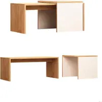 Skye Decor , Nuguso, table basse, chêne, 100 % PANNEAUX DE SPANCE REVÊTUS DE MÉLAMINE, 90 x 40 x 42 cm