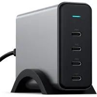 Satechi USB-C 4-port GaN Chargeur (165W) – Technologie GaN Puissante – Charge Quatre Appareils Simultanément – Protection Contre Surchauffe, Courant et Tension