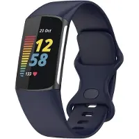 Cover-Discount Fitbit Charge 5 - Bracelet sport en silicone bleu foncé (Silicone), Sangles de montre, Bleu