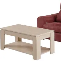 Skye Decor , étagère - chêne clair, table basse, chêne clair, panneaux de particules 100 % mélaminés, 104 x 56 x 47 cm