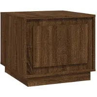 vidaXL Table basse marron imitation chêne 51x50x44 cm Bois composite