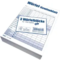 Rnk 3 -Verlag Bloc de remplacement DIN A6 Jeu de dés