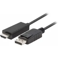 Lanberg CA-DPHD-11CC-0030-BK changeur de genre de câble DisplayPort HDMI Noir