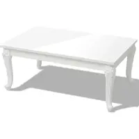 vidaXL Table basse "Pforzheim" en MDF, plastique en blanc brillant. Dimensions (L/L/H) 100x60x42 cm