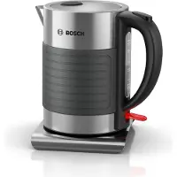 Bosch Haushalt TWK7S05 Wasserkocher schnurlos Edelstahl, Schwarz