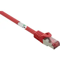 Renkforce RF-5372564 Câble réseau RJ45, câble patch CAT 6 S/FTP 10.00 m rouge avec protection de nez d'encliquetage, contacts plaqués or, ignifugé 1 pc