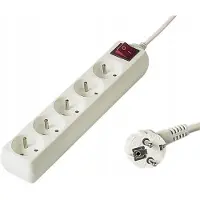 PremiumCord PP5K-10 extension d'alimentation 5 sortie(s) AC Blanc (5x, CEE 7/3, Type 13, 10 m)