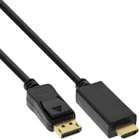 InLine 17184I câble vidéo et adaptateur 1,5 m HDMI Type A (Standard) DisplayPort Noir