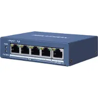 Hikvision DS-3E0505P-E (5 ports), Switch réseau, Bleu